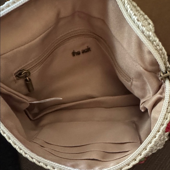 The Sak Beige Crochet Clutch with Red Strawberry Embroidery - Picture 3 of 5